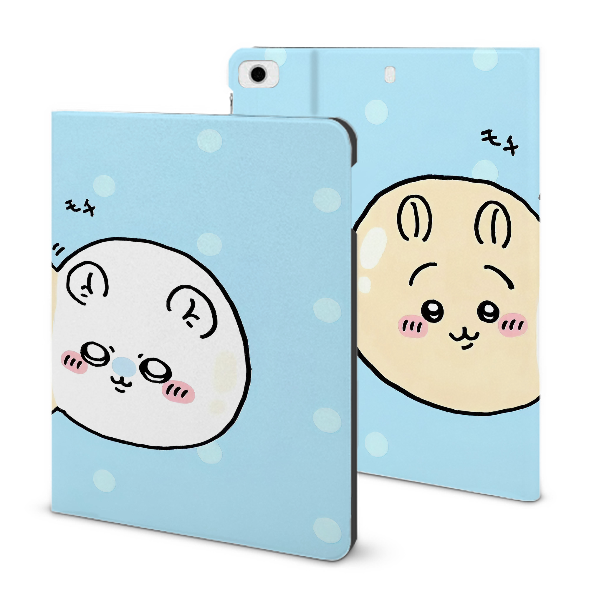 （画像用） ちいかわ Chii-kawa IPad ケース ブック型 PUレザー TPU 耐衝撃 軽量 薄型 ペン収納なし 全面保護 IPad 各モデル対応